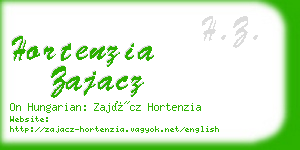 hortenzia zajacz business card